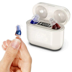 Rechargeable invisible hearing aids with noise reduction – for mild to moderate hearing loss 0