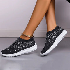 Rhinestone Slip-On Sneakers for Women – Chic & Comfortable Casual Footwear 2
