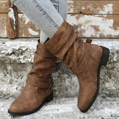 Slouch Mid-Calf Boots for Women – Effortlessly Chic & Comfortable 3