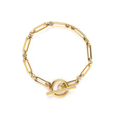 T-Shaped Gold Women's Bracelet - Elegant Design and Stylish Look 0