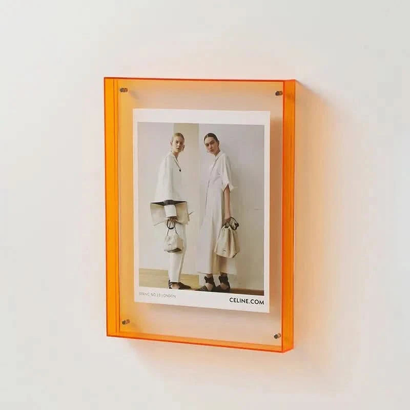 Vibrant Acrylic Photo Frame With Colored Edges 0