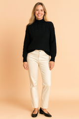 Wendy | Patterned Sweater with Stand-Up Collar 3