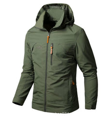 Veste de sport imperméable pour homme avec capuche et fermeture éclair