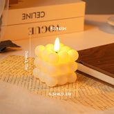 WinterShine – Elegant LED Candle in Frosted Glass Snowball Design 0