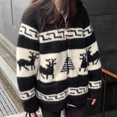 Women's Cozy Christmas Jacket Vintage Style Warm Material 0