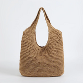Women's Elegant Straw Beach Bag Large Capacity Wicker 0