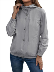 Women's Hooded Waterproof Trench Coat | Long Sleeve 2