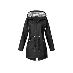 Women's Hooded Windproof Rain Jacket | Long Sleeve 0