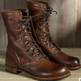 Women's Retro Lace-Up Boots | Collapsible Ankle Strap 0