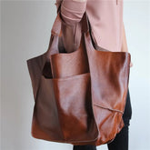 Women's Spacious Leather Tote Bag Elegant Design Genuine Leather 0