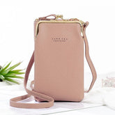 Women's Stylish Crossbody Phone Bag Durable PU Leather 0
