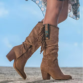Women's Western Style Boho Cowboy Boots | Calf Length 0