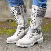 Women's Winter Boots with Side Zip | Knitted Waistband 0