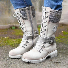 Women's Winter Boots with Side Zip | Knitted Waistband 0