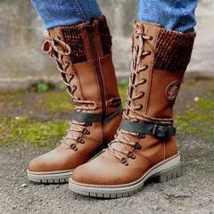 Women's Winter Boots with Side Zip | Knitted Waistband 2