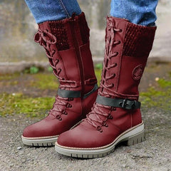 Women's Winter Boots with Side Zip | Knitted Waistband 3
