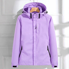Women's long-sleeved rain jacket with hood 2