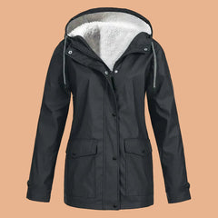 Women's winter insulated jacket with a casual hood 0