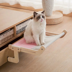 Wooden hammock bed for cats 0