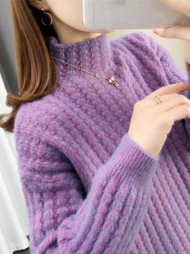 Pull Col Roulé en Maille Douce pour un Hiver Chic