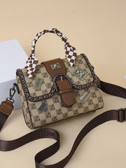 Women's Printed Square Bag - Vintage Elegance and Practicality 3