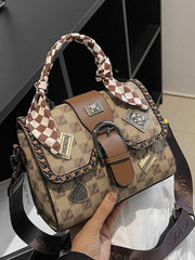 Women's Printed Square Bag - Vintage Elegance and Practicality 4