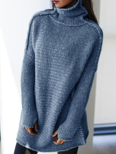 Pull Turtleneck Oversized en Tricot – Chic et Confortable