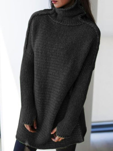 Pull Turtleneck Oversized en Tricot – Chic et Confortable