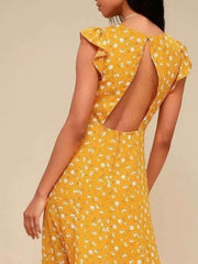 Robe Jaune Vibrante Élégante pour Femme Moderne