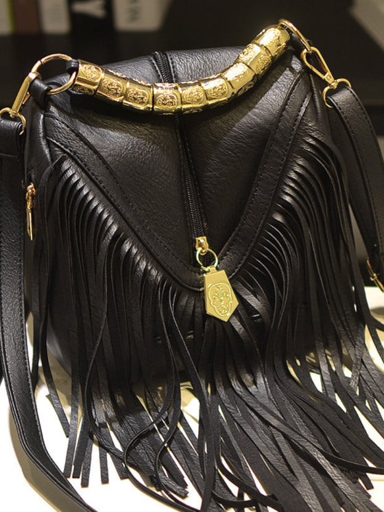 Sac Bandoulière à Franges Chic pour Femme