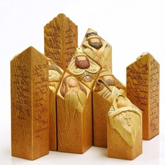 9pcs Heaven Nativity Tree Pillar Statues 1