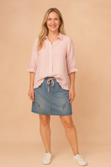 Aleksandra | Ruffled shirt blouse with a loose fit 1