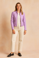 Alicja | Classic biker jacket with zippers 2