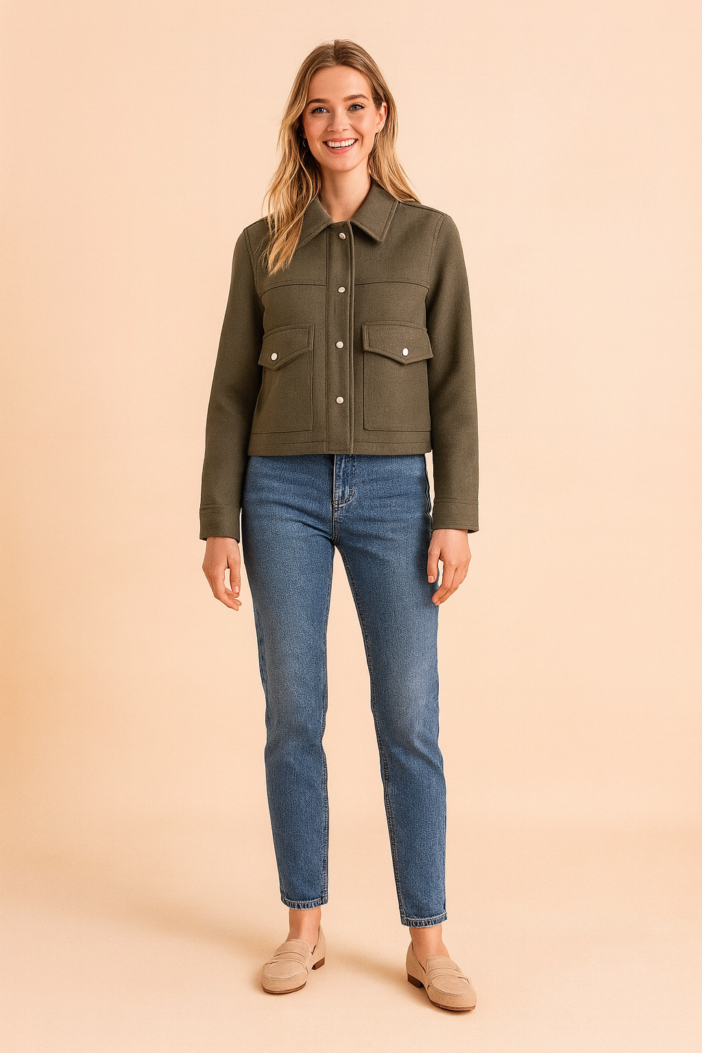 Alicja | Short jacket with pockets 1