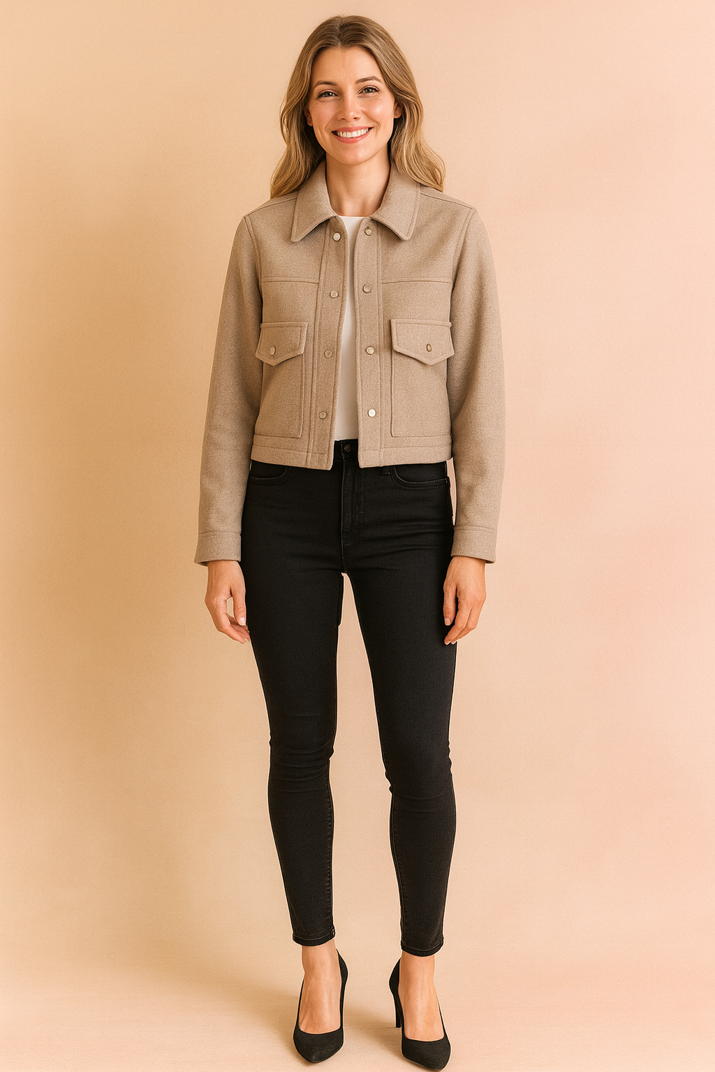 Alicja | Short jacket with pockets 3