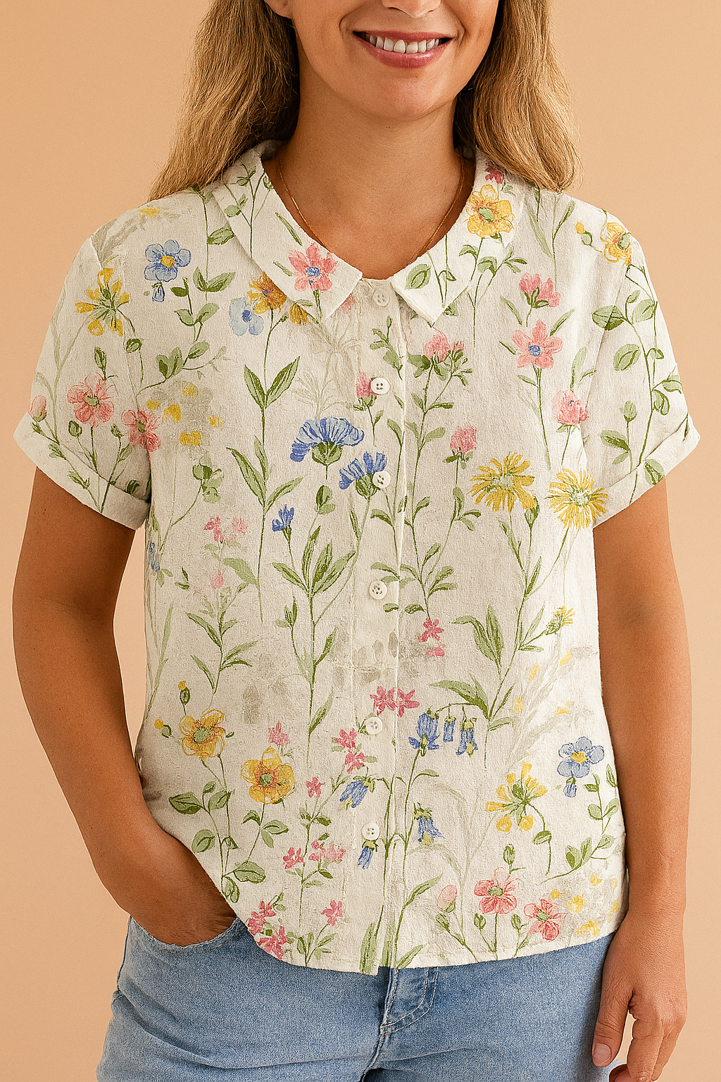 Alina | Summer blouse with a delicate pattern 5