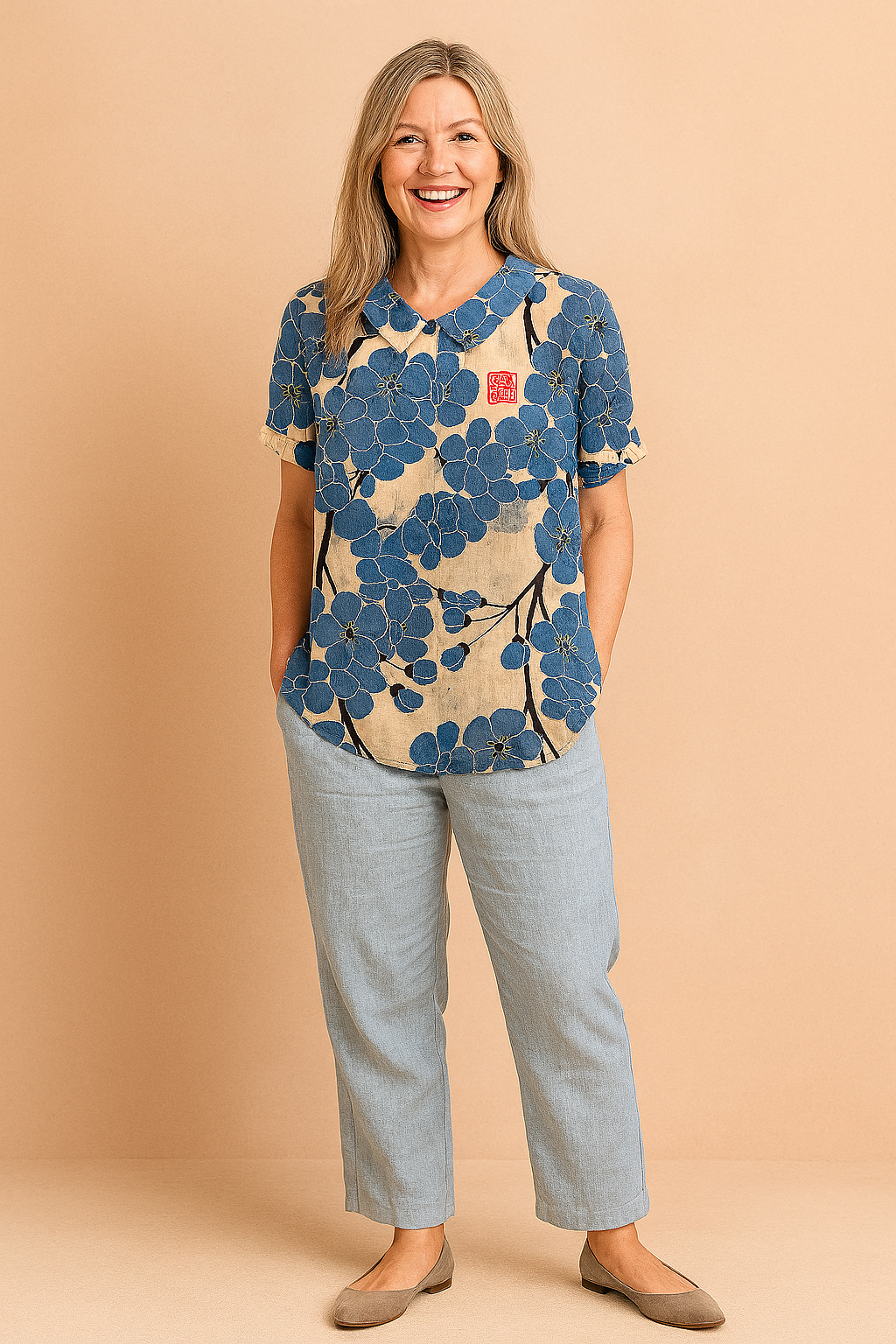 Alina | Summer blouse with a delicate pattern 8