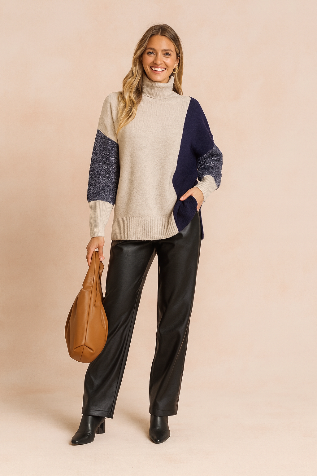 Amari | Patchwork Sweater in a Fashionable Style 0