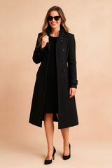 Amelia | Double-breasted coat with a high stand-up collar 3
