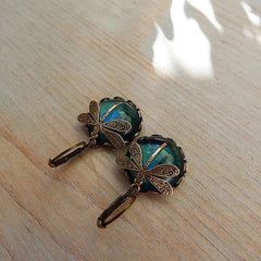 Antique Crystal Dragonfly Earrings – Elegant Jewelry 2
