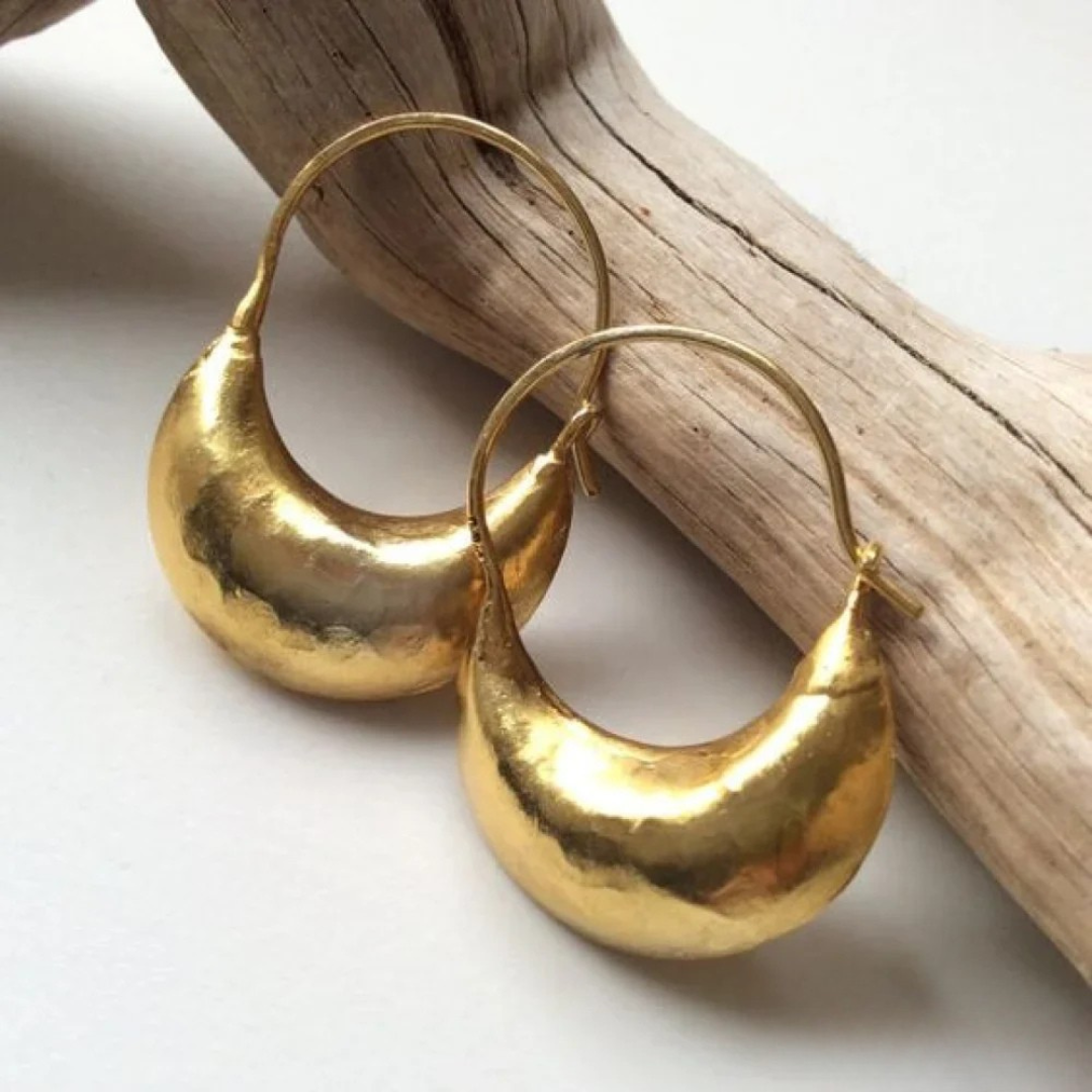 Basket-Shaped Gold Earrings – Elegant Jewelry for Every Occasion 0