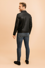 Bernardo | Men's Classic Motorcycle Jacket | Black 1