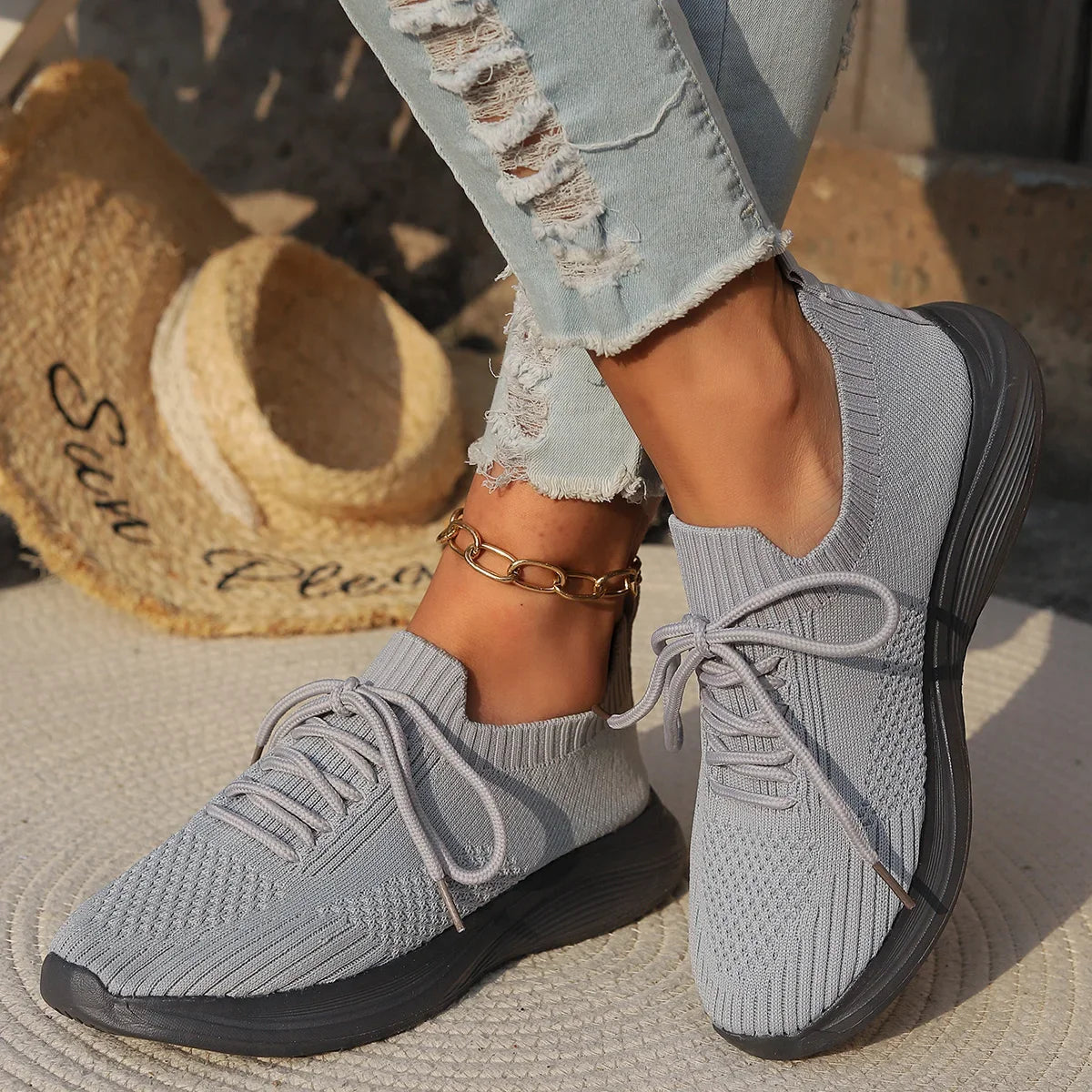 Breathable Knit Sneakers for Women – Lightweight & Casual Comfort 3
