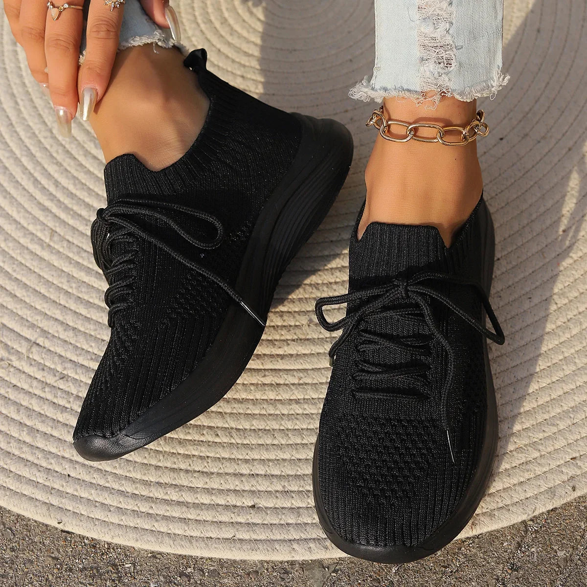 Breathable Knit Sneakers for Women – Lightweight & Casual Comfort 4