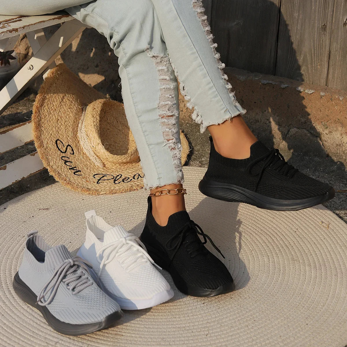 Breathable Knit Sneakers for Women – Lightweight & Casual Comfort 5