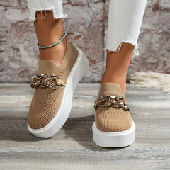 Breathable Slip-On Sneakers for Women – Stylish & Comfortable Platform Design 0