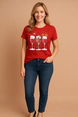 Caroline T-shirt | "Dear Santa, Bring Wine" 1