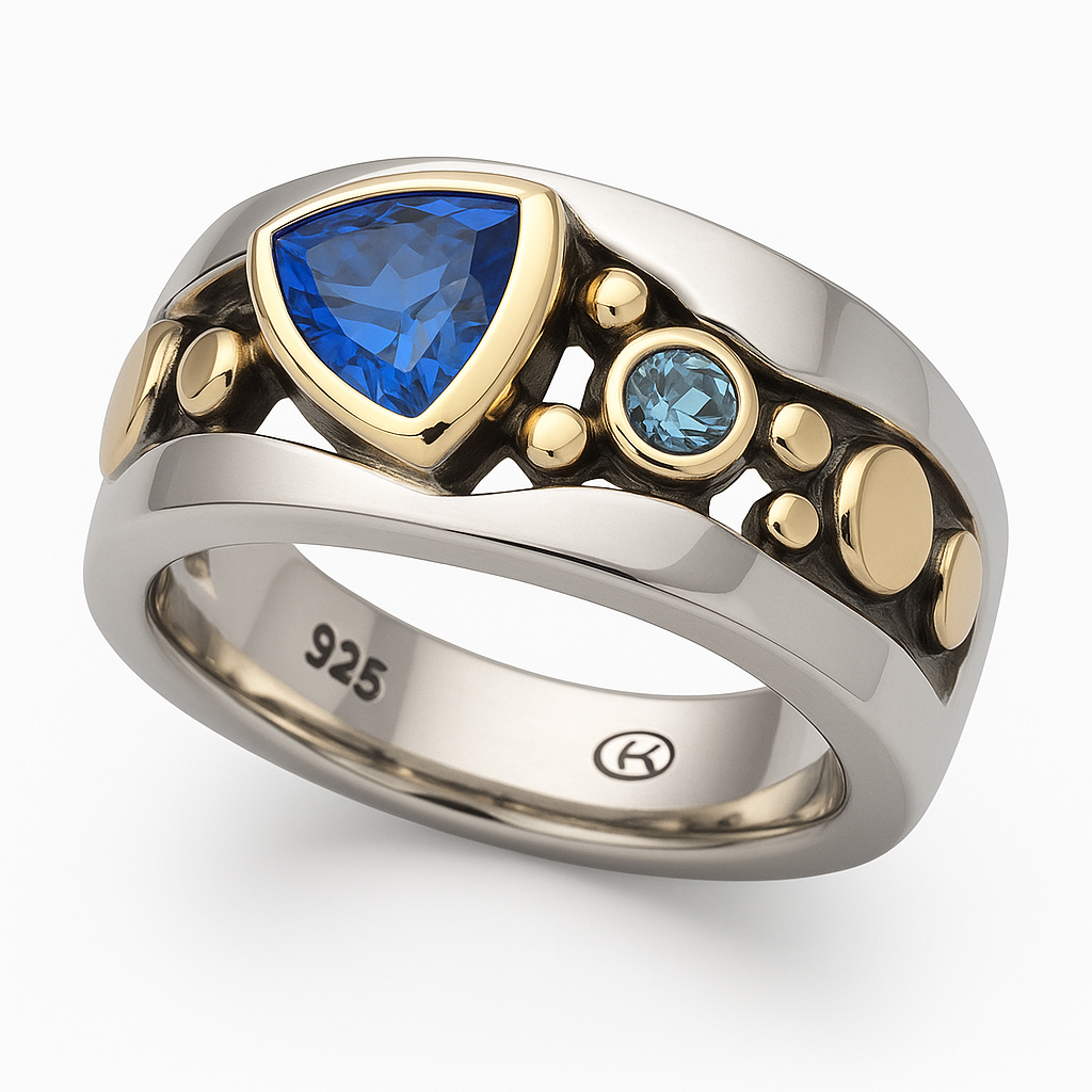 Classic Blue Crystal Ring – Elegant Jewelry for Every Occasion 1