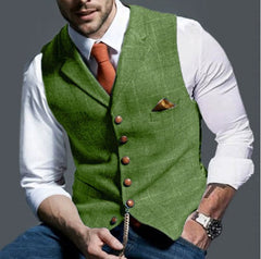 Classic vintage waistcoat for men | Lapel collar 1