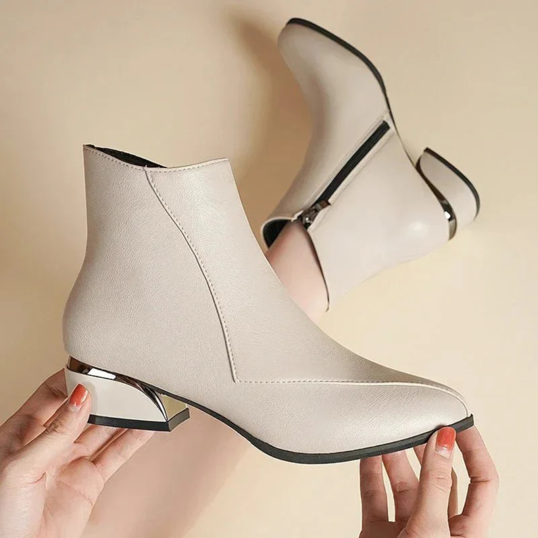 Classic women's ankle boots with zipper | Stylish 4